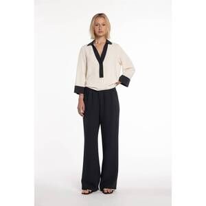 NEW NAULOVER double crepe trousers in black